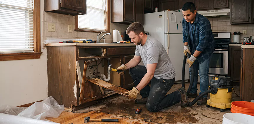 Repairing Water Damaged MDF Cabinets in Coppell